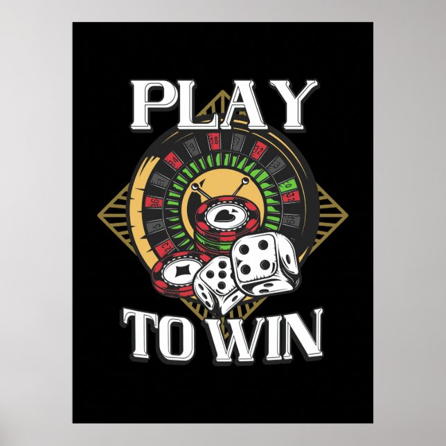 Affiche Jouer au poker pour gagner (Devant)