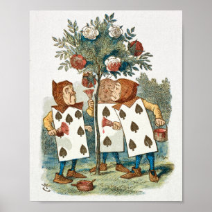 Affiche Jouer aux cartes Illustration The Nursery Alice