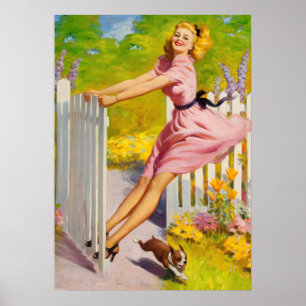 Affiche Jouer avec chien