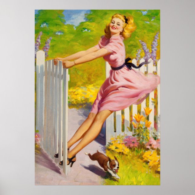 Affiche Jouer avec chien (Devant)