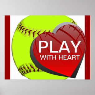 Affiche Jouer avec l'affiche Heart Softball