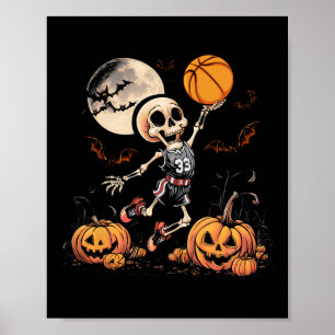 Affiche Jouer Basket-ball Halloween Hommes garçons Basketb