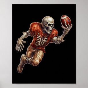 Affiche Jouer Cool de football Touchdown Halloween