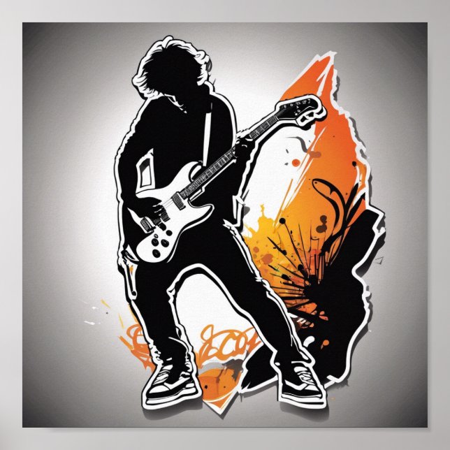 Affiche Jouer de la guitare (Devant)