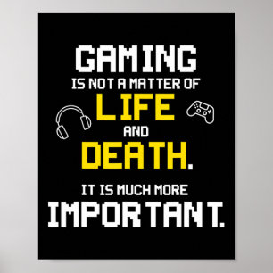 Affiche Jouer Jeux Vidéo amusant PC Console Geek