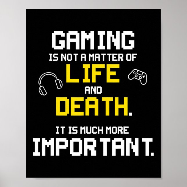 Affiche Jouer Jeux Vidéo amusant PC Console Geek (Devant)