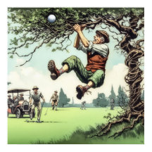 Jouer là où il est - Golf Art Print