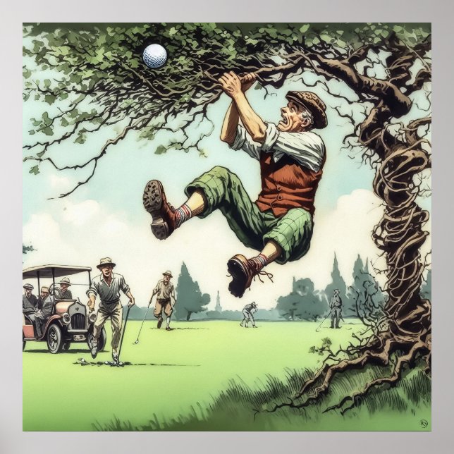 Affiche Jouer là où il est - Golf Art Print (Devant)