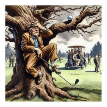 Jouer là où il est - Golf Art Print