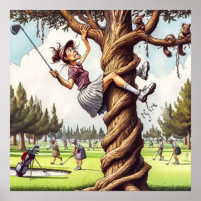 Affiche Jouer là où il est - Golf Art Print (Devant)
