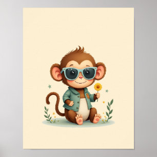 Affiche Jouer Monkey Safari Nursery Wall Art
