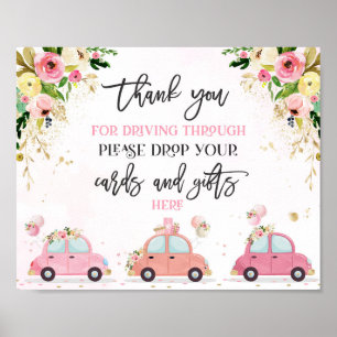 Affiche Jouer Par Cartes Baby showers Cadeaux Signal Rose 