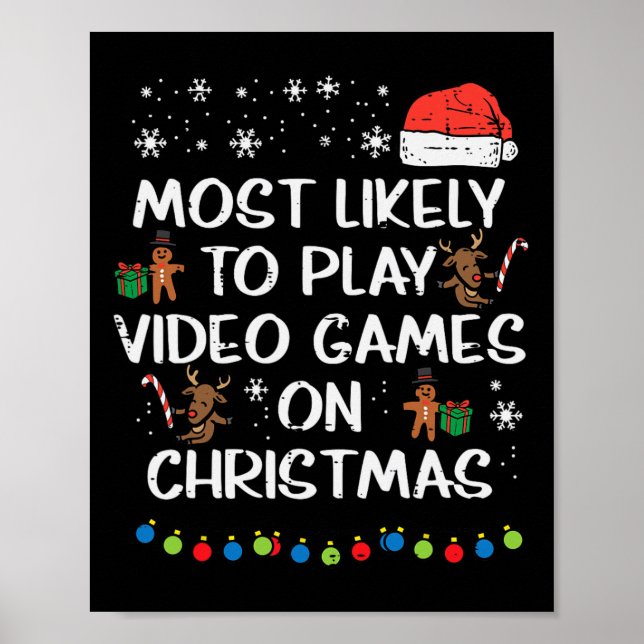 Affiche Jouer probablement Jeux Vidéo Noël Noël Noël Noël  (Devant)