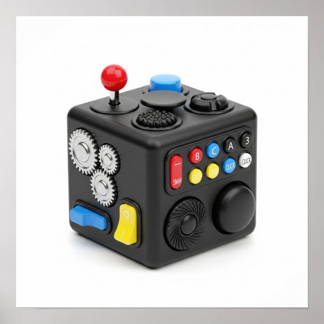 Affiche Jouet de contrainte Fidget Cube (Devant)