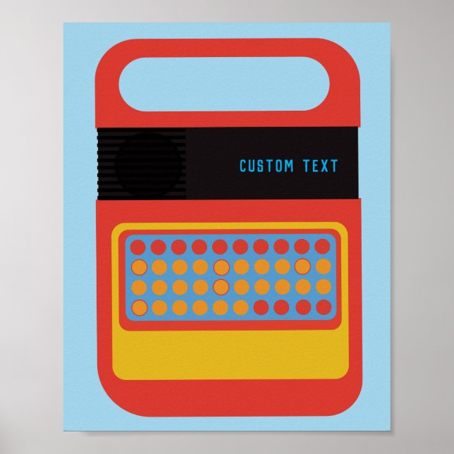 Affiche Jouet d'orthographe vintage texte customisé (Devant)