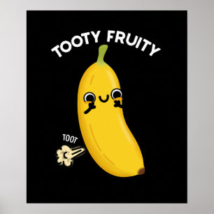 Affiche Jouet Fruity Funky Banana Fruit Pun Dark BG