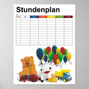 Affiche Jouet pour enfants / Horaire
