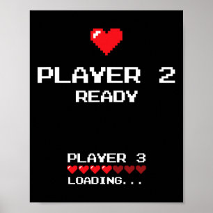 Affiche Joueur 2 Joueur 3 Chargement - Jeux Rétro -