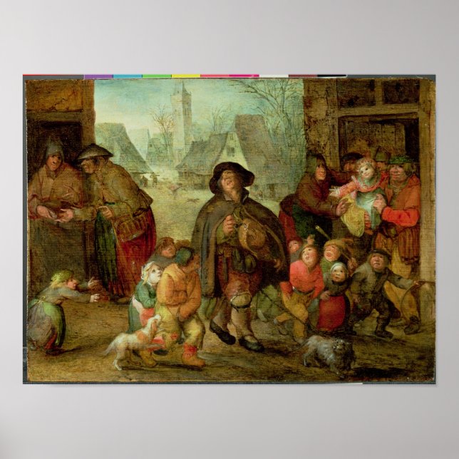 Affiche Joueur aveugle Hurdy Gurdy (Devant)