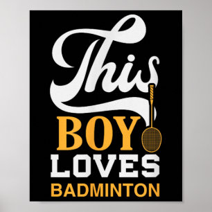 Affiche Joueur Badminton Volant de badminton Racket _7