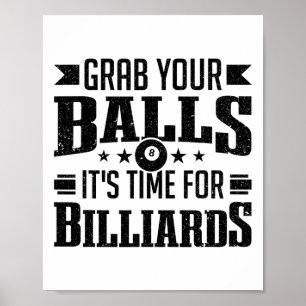 Affiche Joueur billard attraper votre Il est temps pour Bi