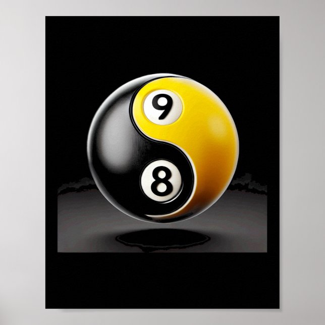 Affiche Joueur Billard Ball 9 Ball 8 Ball (Devant)