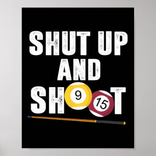 Affiche Joueur Billard Pool Arrêté Et Tiré