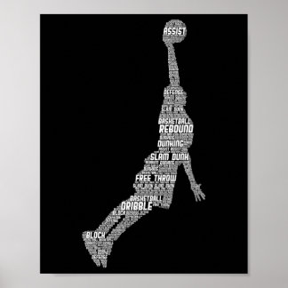 Affiche Joueur Bysketbyll Entraîneur Enfants Garçons Homme