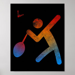 Affiche Joueur Champion de Badminton T Shirt Jouer Raquett