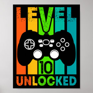 Affiche Joueur d'Anniversaire Garçon Ou Gamer Fille - Nive