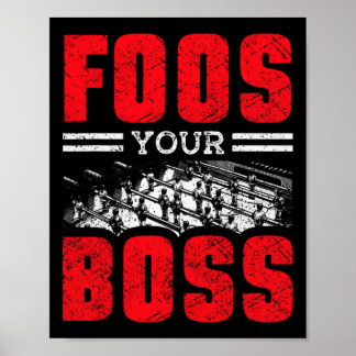 Affiche Joueur de baby-foot et joueur de foosball 
