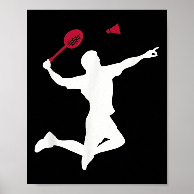 Affiche Joueur de Badminton (Devant)