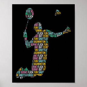 Affiche Joueur de Badminton