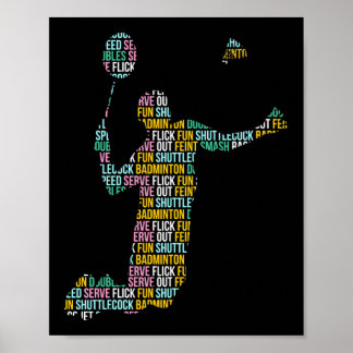 Affiche Joueur de Badminton