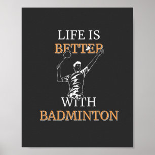 Affiche Joueur de Badminton