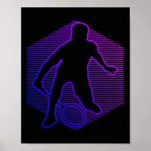 Affiche Joueur de badminton Badminton Hommes Femmes Volant
