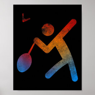 Affiche Joueur de badminton Champion T Shirt Cadeau Raquet