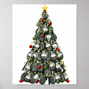 Affiche Joueur de badminton Guirlandes de sapin de Noël Xm