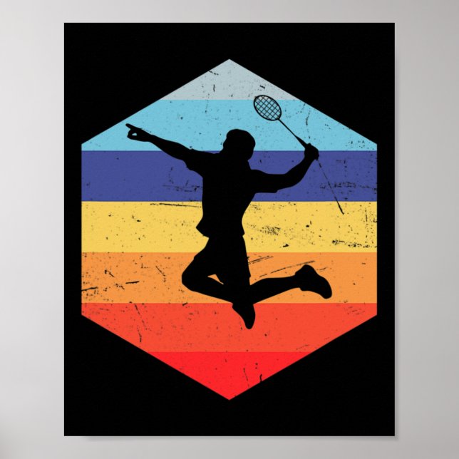 Affiche Joueur de badminton masculin Squash 1 (Devant)