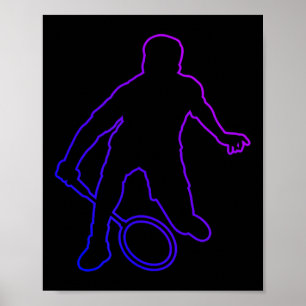 Affiche Joueur de badminton masculin Volant