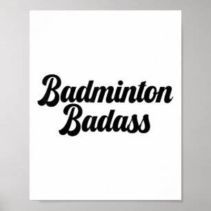 Affiche Joueur de badminton mauvais badminton drôle nouvea