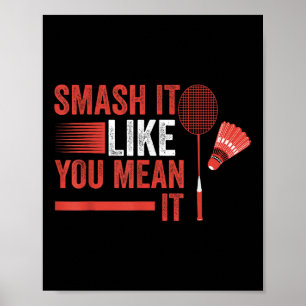 Affiche Joueur de badminton navette