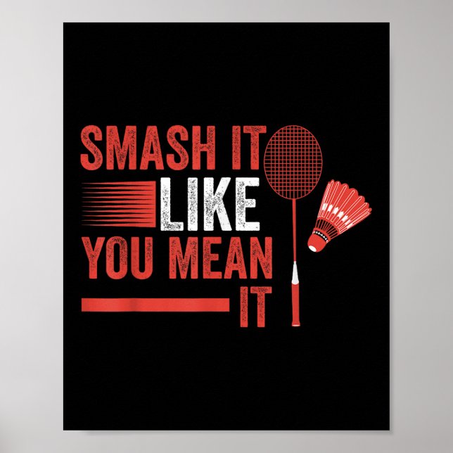 Affiche Joueur de badminton navette  (Devant)