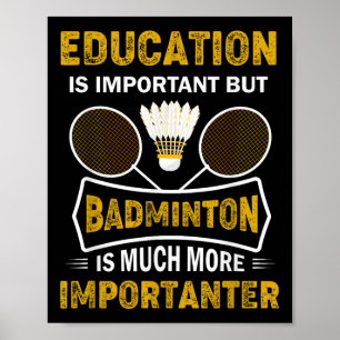 Affiche Joueur de badminton Navette Amateur de badminton