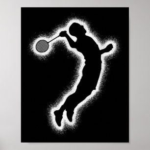 Affiche Joueur de badminton navette garçons badminton homm