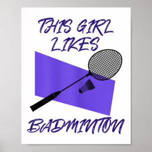 Affiche Joueur de badminton navette Joueur de badminton