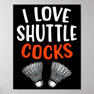 Affiche Joueur de badminton sarcastique jeu match humour b