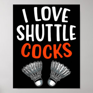 Affiche Joueur de Badminton Sarcastique Match Humour Plais