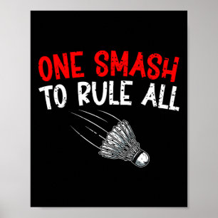 Affiche Joueur de Badminton Sarcastique Match Humour Plais