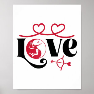 Affiche Joueur de badminton Shuttle Yin-yang-love Badmin